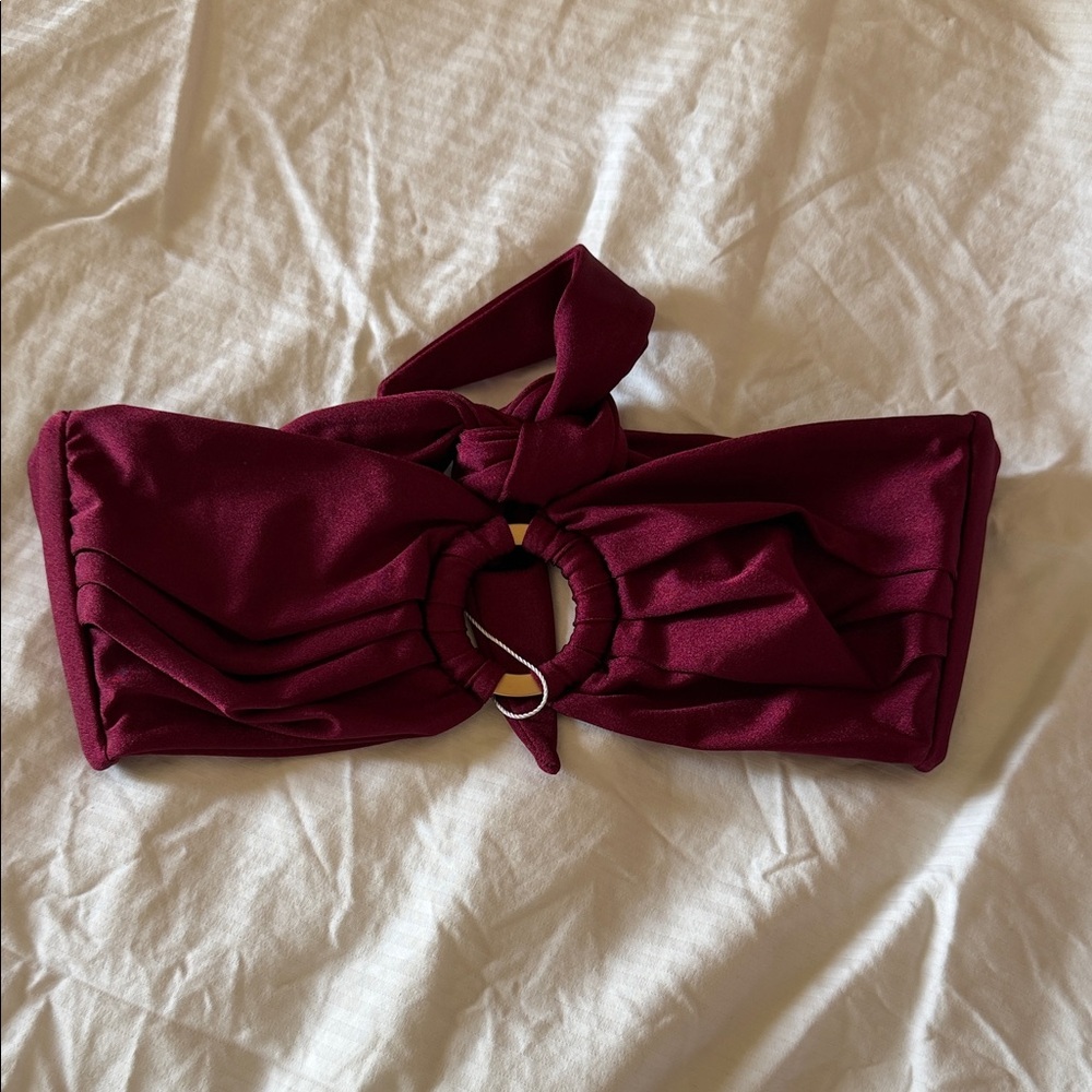 Kulani Kinis Strapless Bandeau bikini top  - Sangria size small